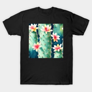 Watercolor cactus plant cactus pattern T-Shirt